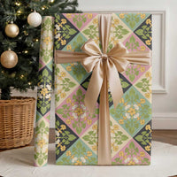 Seamless Pattern Puakenikeni and Kalo Wrapping Paper - Polynesian Pride