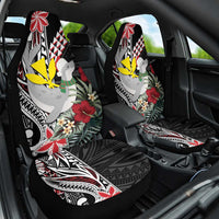 Hawaii Monk Seal Santa Car Seat Cover Hibiscus Kakau Pattern Mele Kalikimaka