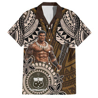 Samoa Warrior Family Matching Long Sleeve Bodycon Dress and Hawaiian Shirt The Mighty Samoan Warrior Spirit