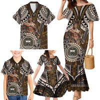 Samoa Warrior Family Matching Mermaid Dress and Hawaiian Shirt The Mighty Samoan Warrior Spirit