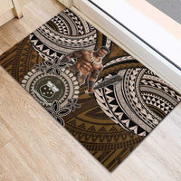 Samoa Warrior Rubber Doormat The Mighty Samoan Warrior Spirit LT9 - Polynesian Pride