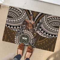 Samoa Warrior Rubber Doormat The Mighty Samoan Warrior Spirit LT9 - Polynesian Pride