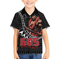 Samoan Pride Polynesian Tribal Warrior Family Matching Summer Maxi Dress and Hawaiian Shirt 685 Samoa Mo Samoa LT9 Son's Shirt Black - Polynesian Pride