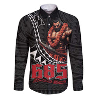Samoan Pride Polynesian Tribal Warrior Family Matching Tank Maxi Dress and Hawaiian Shirt 685 Samoa Mo Samoa LT9 Dad's Shirt - Long Sleeve Black - Polynesian Pride