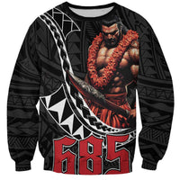 Samoan Pride Polynesian Tribal Warrior Sweatshirt 685 Samoa Mo Samoa LT9 Unisex Black - Polynesian Pride