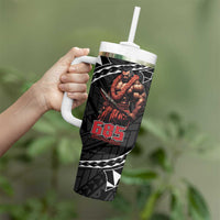 Samoan Pride Polynesian Tribal Warrior Tumbler With Handle 685 Samoa Mo Samoa LT9 - Polynesian Pride