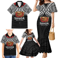 Samoan Tanoa Kava Bowl Ula Fala Family Matching Mermaid Dress and Hawaiian Shirt Polynesian Tribal Vibe