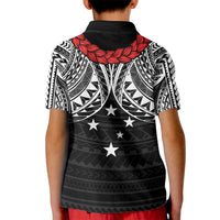 Samoan Tanoa Kava Bowl Ula Fala Kid Polo Shirt Polynesian Tribal Vibe