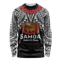 Samoan Tanoa Kava Bowl Ula Fala Long Sleeve Shirt Polynesian Tribal Vibe LT9 Unisex Brown - Polynesian Pride
