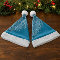 Fiji Marau na Kerisimasi Christmas Santa Hat Aqua Tagimoucia Tapa Masi Tribal - Polynesian Pride