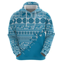 Fiji Marau na Kerisimasi Hoodie Aqua Tagimoucia Tapa Masi Tribal - Polynesian Pride
