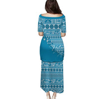 Fiji Marau na Kerisimasi Puletasi Aqua Tagimoucia Tapa Masi Tribal - Polynesian Pride