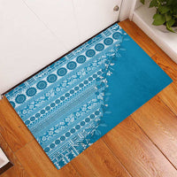 Fiji Marau na Kerisimasi Rubber Doormat Aqua Tagimoucia Tapa Masi Tribal - Polynesian Pride
