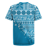 Fiji Marau na Kerisimasi Rugby Jersey Aqua Tagimoucia Tapa Masi Tribal - Polynesian Pride