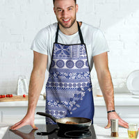 Fiji Marau na Kerisimasi Apron Blue Tagimoucia Tapa Masi Tribal - Polynesian Pride