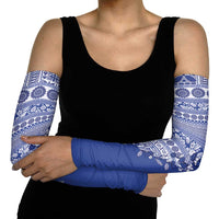 Fiji Marau na Kerisimasi Arm Sleeves Blue Tagimoucia Tapa Masi Tribal - Polynesian Pride