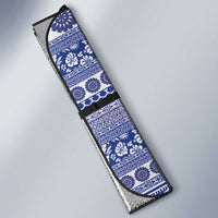 Fiji Marau na Kerisimasi Auto Sun Shade Blue Tagimoucia Tapa Masi Tribal - Polynesian Pride