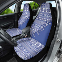 Fiji Marau na Kerisimasi Car Seat Cover Blue Tagimoucia Tapa Masi Tribal - Polynesian Pride
