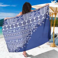 Fiji Marau na Kerisimasi Sarong Blue Tagimoucia Tapa Masi Tribal - Polynesian Pride