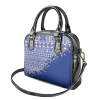 Fiji Marau na Kerisimasi Shoulder Handbag Blue Tagimoucia Tapa Masi Tribal - Polynesian Pride