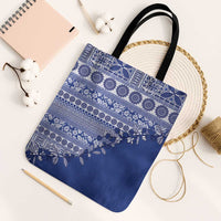 Fiji Marau na Kerisimasi Tote Bag Blue Tagimoucia Tapa Masi Tribal - Polynesian Pride