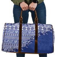 Fiji Marau na Kerisimasi Travel Bag Blue Tagimoucia Tapa Masi Tribal - Polynesian Pride