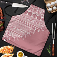 Fiji Marau na Kerisimasi Apron Dusty Rose Tagimoucia Tapa Masi Tribal - Polynesian Pride