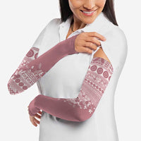 Fiji Marau na Kerisimasi Arm Sleeves Dusty Rose Tagimoucia Tapa Masi Tribal - Polynesian Pride