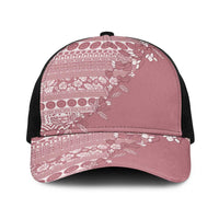 Fiji Marau na Kerisimasi Baseball Net Cap Dusty Rose Tagimoucia Tapa Masi Tribal - Polynesian Pride