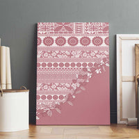 Fiji Marau na Kerisimasi Canvas Wall Art Dusty Rose Tagimoucia Tapa Masi Tribal - Polynesian Pride