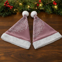 Fiji Marau na Kerisimasi Christmas Santa Hat Dusty Rose Tagimoucia Tapa Masi Tribal - Polynesian Pride