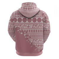 Fiji Marau na Kerisimasi Hoodie Dusty Rose Tagimoucia Tapa Masi Tribal - Polynesian Pride