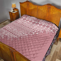 Fiji Marau na Kerisimasi Quilt Dusty Rose Tagimoucia Tapa Masi Tribal - Polynesian Pride