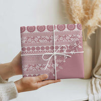 Fiji Marau na Kerisimasi Wrapping Paper Dusty Rose Tagimoucia Tapa Masi Tribal - Polynesian Pride