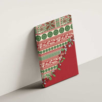 Fiji Marau na Kerisimasi Canvas Wall Art Red Tagimoucia Tapa Masi Tribal - Polynesian Pride