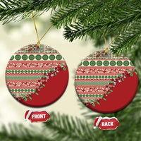 Fiji Marau na Kerisimasi Ceramic Ornament Red Tagimoucia Tapa Masi Tribal - Polynesian Pride