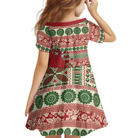 Fiji Marau na Kerisimasi Family Matching Puletasi and Hawaiian Shirt Red Tagimoucia Tapa Masi Tribal LT9 - Polynesian Pride