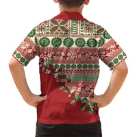 Fiji Marau na Kerisimasi Hawaiian Shirt Red Tagimoucia Tapa Masi Tribal LT9 - Polynesian Pride