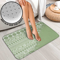 Fiji Marau na Kerisimasi Bathroom Set Sage Green Tagimoucia Tapa Masi Tribal - Polynesian Pride