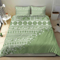 Fiji Marau na Kerisimasi Bedding Set Sage Green Tagimoucia Tapa Masi Tribal - Polynesian Pride