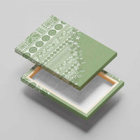 Fiji Marau na Kerisimasi Canvas Wall Art Sage Green Tagimoucia Tapa Masi Tribal - Polynesian Pride