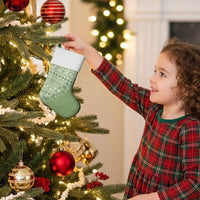 Fiji Marau na Kerisimasi Christmas Stocking Sage Green Tagimoucia Tapa Masi Tribal - Polynesian Pride