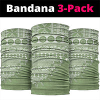 Fiji Marau na Kerisimasi Neck Gaiter Sage Green Tagimoucia Tapa Masi Tribal - Polynesian Pride