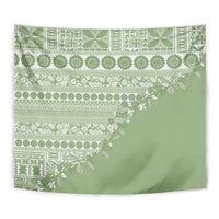 Fiji Marau na Kerisimasi Tapestry Sage Green Tagimoucia Tapa Masi Tribal - Polynesian Pride