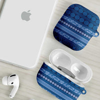 Fiji Marau na Kerisimasi AirPods Case Blue Tapa Masi Inspired Christmas LT9 - Polynesian Pride