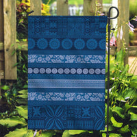Fiji Marau na Kerisimasi Garden Flag Blue Tapa Masi Inspired Christmas - Polynesian Pride
