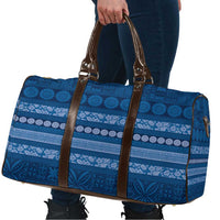 Fiji Marau na Kerisimasi Travel Bag Blue Tapa Masi Inspired Christmas - Polynesian Pride