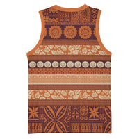 Fiji Marau na Kerisimasi Basketball Jersey Gold Tapa Masi Inspired Christmas - Polynesian Pride