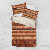 Fiji Marau na Kerisimasi Bedding Set Gold Tapa Masi Inspired Christmas - Polynesian Pride