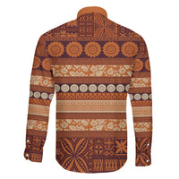 Fiji Marau na Kerisimasi Family Matching Off Shoulder Short Dress and Hawaiian Shirt Gold Tapa Masi Inspired Christmas LT9 - Polynesian Pride